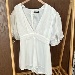 Puff sleeve romper